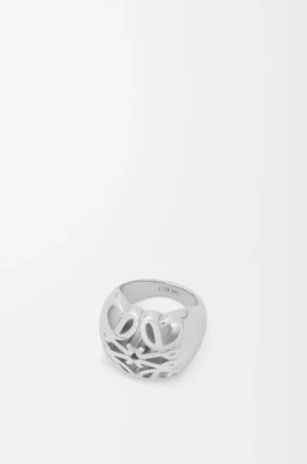 Anagram Bombé Signet Ring in Sterling Silver Anagram Bombé Signet Ring in Sterling Silver