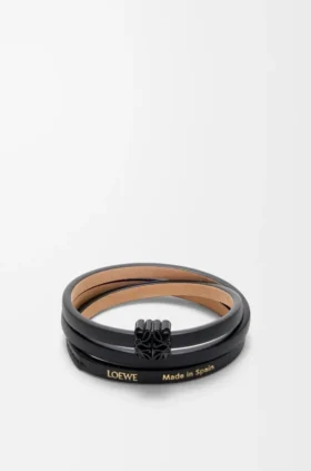 Anagram Bombé Twist Bracelet in Calfskin Anagram Bombé Twist Bracelet in Calfskin