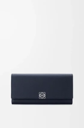 Anagram Continental Wallet in Pebble Grained Calfskin