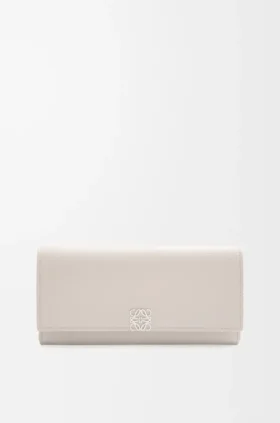 Anagram Continental Wallet in Pebble Grained Calfskin