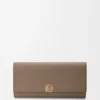 Anagram Continental Wallet in Pebble Grained Calfskin