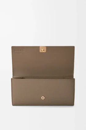 Anagram Continental Wallet in Pebble Grained Calfskin