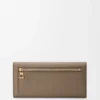 Anagram Continental Wallet in Pebble Grained Calfskin