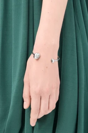 Anagram Pebble Cuff in Sterling Silver Anagram Pebble Cuff in Sterling Silver