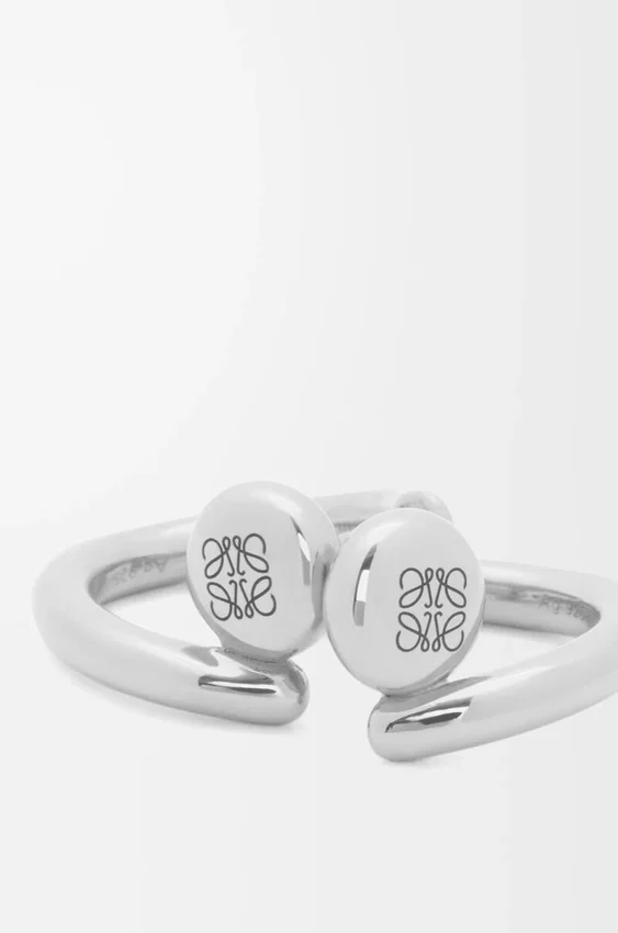 Anagram Pebble Mini Hoop Earrings in Sterling Silver Anagram Pebble Mini Hoop Earrings in Sterling Silver