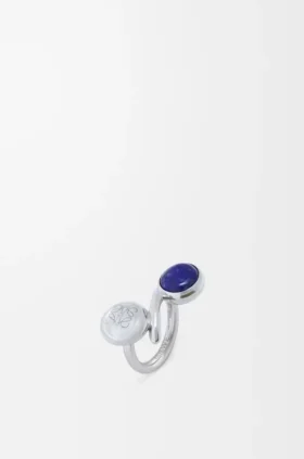 Anagram Pebble Ring in Sterling Silver and Lapis Lazuli Anagram Pebble Ring in Sterling Silver and Lapis Lazuli