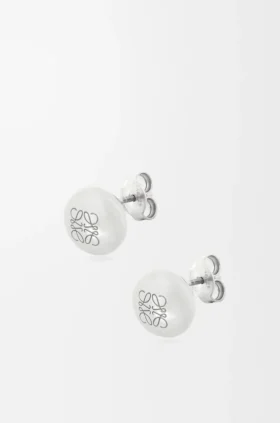 Anagram Pebble Stud Earrings in Sterling Silver Anagram Pebble Stud Earrings in Sterling Silver