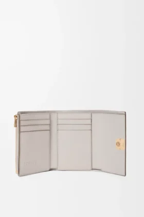 Anagram Small Vertical Wallet in Pebble Grained Calfskin