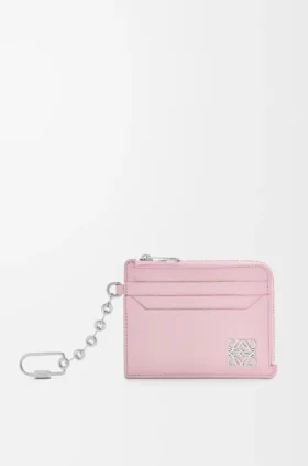 Anagram Square Coin Cardholder in Pebble Grained Calfskin