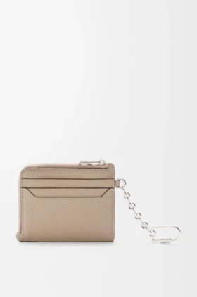 Anagram Square Coin Cardholder in Pebble Grained Calfskin