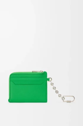 Anagram Square Coin Cardholder in Pebble Grained Calfskin