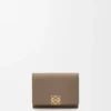 Anagram Trifold Wallet in Pebble Grained Calfskin