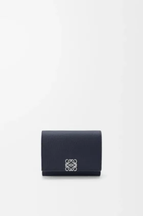 Anagram Trifold Wallet in Pebble Grained Calfskin