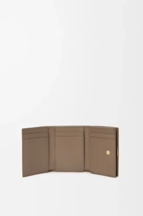Anagram Trifold Wallet in Pebble Grained Calfskin