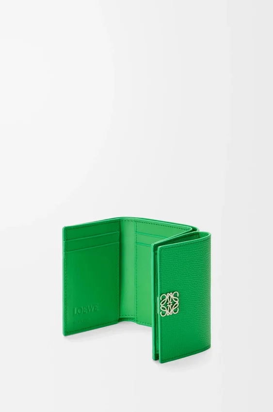 Anagram Trifold Wallet in Pebble Grained Calfskin Anagram Trifold Wallet in Pebble Grained Calfskin