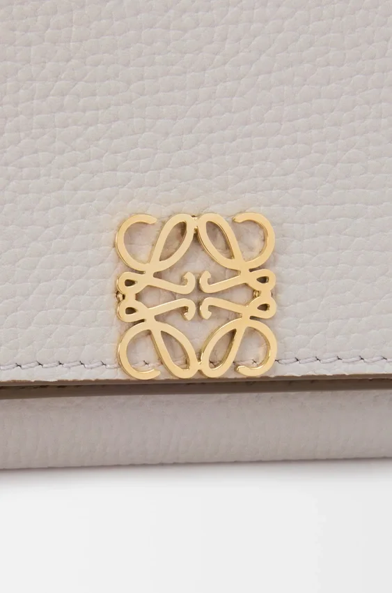 Anagram Trifold Wallet in Pebble Grained Calfskin Anagram Trifold Wallet in Pebble Grained Calfskin