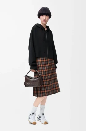 Anagram Zip-Up Hoodie in Wool