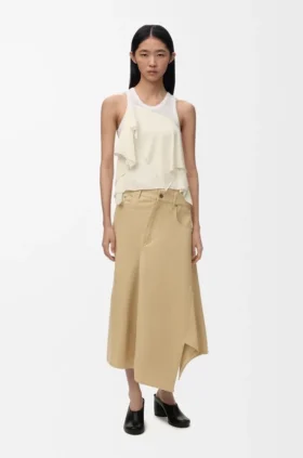 Asymmetric Skirt in Cotton