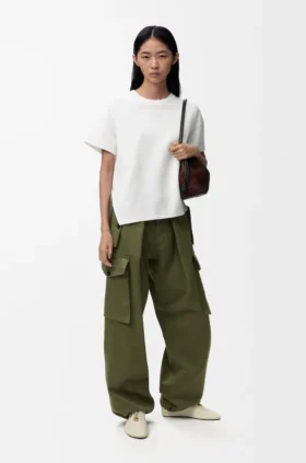 Asymmetric T-Shirt in Cotton Blend