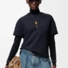Asymmetric T-Shirt in Cotton Blend Asymmetric T-Shirt in Cotton Blend