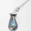 Aubergine Necklace in Sterling Silver and Pearl Aubergine Necklace in Sterling Silver and Pearl