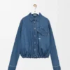 Belted Shirt in Denim Belted Shirt in Denim