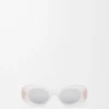Beveled Oval Maxi Anagram Sunglasses Beveled Oval Maxi Anagram Sunglasses