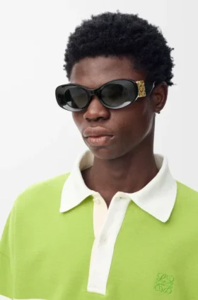 Beveled Oval Maxi Anagram Sunglasses