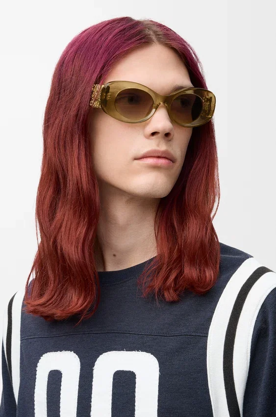 Beveled Oval Maxi Anagram Sunglasses Beveled Oval Maxi Anagram Sunglasses
