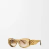 Beveled Oval Maxi Anagram Sunglasses Beveled Oval Maxi Anagram Sunglasses