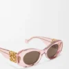 Beveled Oval Maxi Anagram Sunglasses Beveled Oval Maxi Anagram Sunglasses