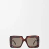 Beveled Square Maxi Anagram Sunglasses Beveled Square Maxi Anagram Sunglasses