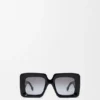 Beveled Square Maxi Anagram Sunglasses Beveled Square Maxi Anagram Sunglasses