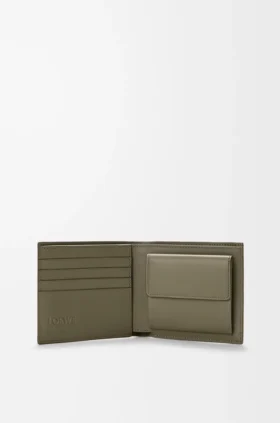 Bifold Coin Wallet in Satin Calfskin