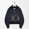 Bomber Jacket in Nylon and Wool Blend Bomber Jacket in Nylon and Wool Blend