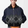 Bomber Jacket in Nylon and Wool Blend Bomber Jacket in Nylon and Wool Blend