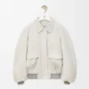 Bomber Jacket in Suede Goatskin Bomber Jacket in Suede Goatskin