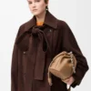 Bow Jacket in Suede Goatskin Bow Jacket in Suede Goatskin