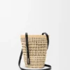 Braid Pocket in Iraca Palm and Calfskin