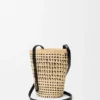 Braid Pocket in Iraca Palm and Calfskin