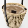 Braid Pocket in Iraca Palm and Calfskin