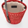 Braid Pocket in Iraca Palm and Calfskin