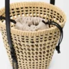 Braid Pocket in Iraca Palm and Calfskin