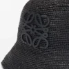 Bucket Hat in Raffia and Calfskin Bucket Hat in Raffia and Calfskin