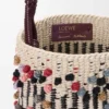 Bucket in Cord, Leather and Wool