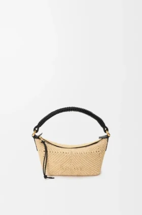 Cala Mini Bag in Classic Calfskin and Raffia