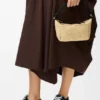 Cala Mini Bag in Classic Calfskin and Raffia