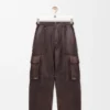 Cargo Trousers in Nappa Lambskin and Cotton
