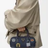 Cats Amazona 23 Cropped Bag in Embroidered Denim Cats Amazona 23 Cropped Bag in Embroidered Denim