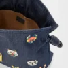 Cats Medium Flamenco Clutch in Embroidered Denim Cats Medium Flamenco Clutch in Embroidered Denim
